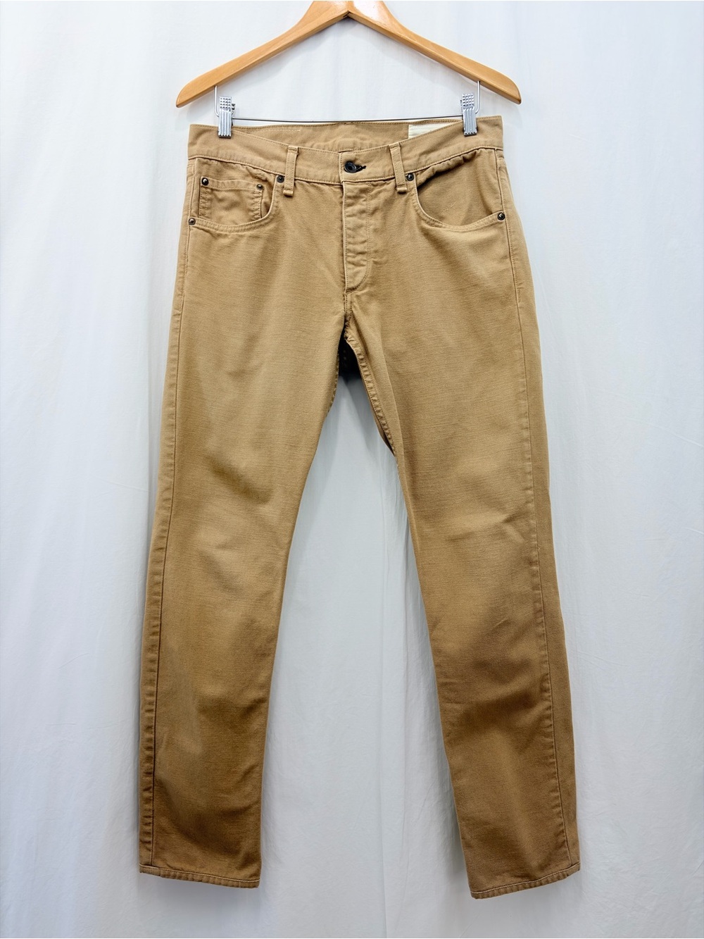 rag & bone Fit 2 Slim Leg Button Fly Jeans Mens 31X31 Tobacco Brown Denim Pants